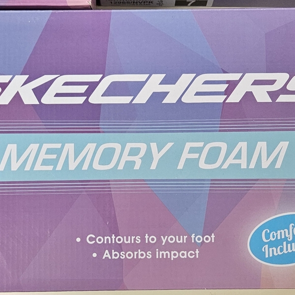 Skechers Navy and Pink Women's Sneakers - Picture 2 of 3